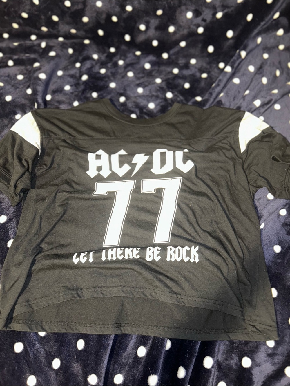 AC/DC Black and White '77 Kids Jersey Tee